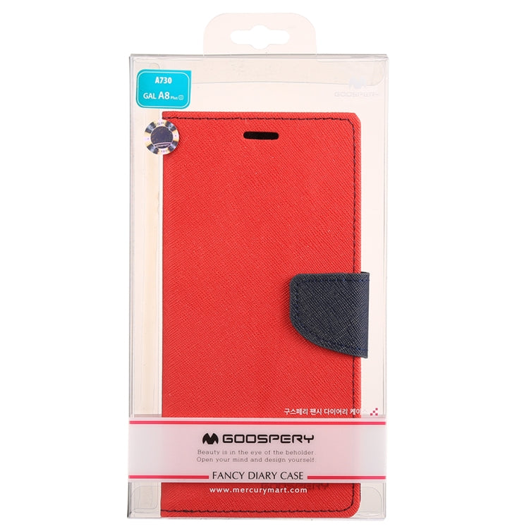 GOOSPERY FANCY DIARY Horizontal Flip PU Leather Case for Galaxy A8+