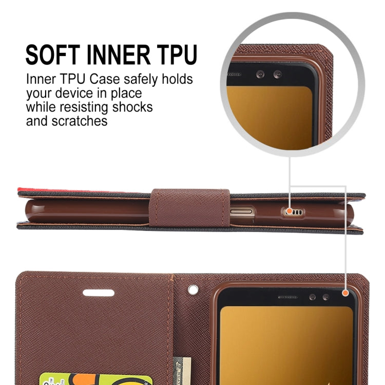 GOOSPERY FANCY DIARY Horizontal Flip PU Leather Case for Galaxy A8+