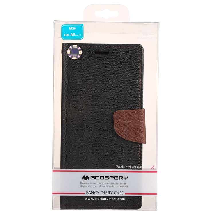GOOSPERY FANCY DIARY Horizontal Flip PU Leather Case for Galaxy A8+