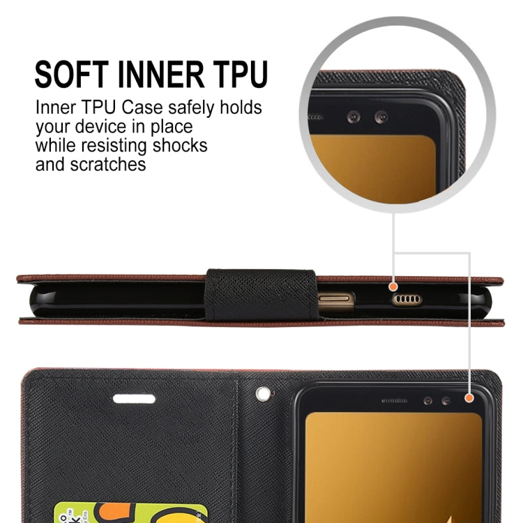 GOOSPERY FANCY DIARY Horizontal Flip PU Leather Case for Galaxy A8+