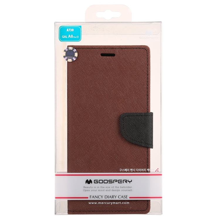 GOOSPERY FANCY DIARY Horizontal Flip PU Leather Case for Galaxy A8+
