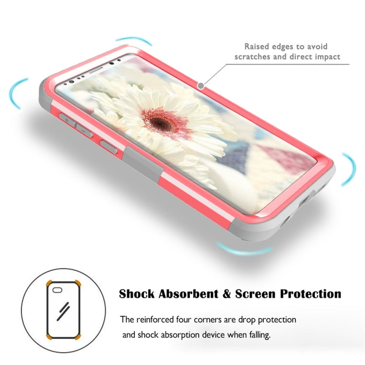 For Galaxy S9 Silicone + PC Crystal Encrusted Protective Back Cover Soft Case
