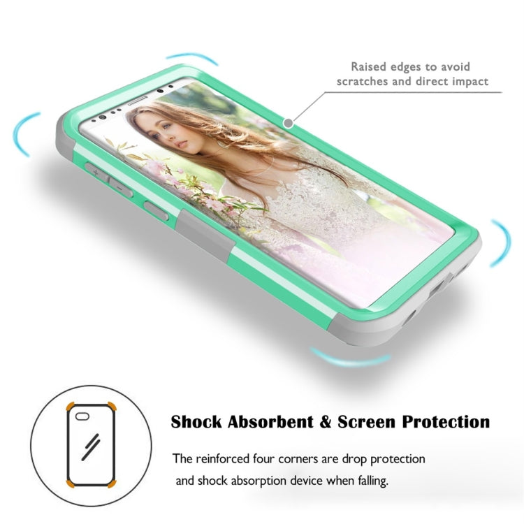 For Galaxy S9 Silicone + PC Crystal Encrusted Protective Back Cover Soft Case