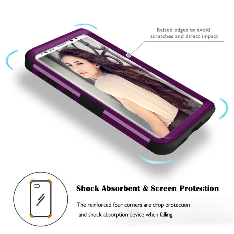 For Galaxy S9 Silicone + PC Crystal Encrusted Protective Back Cover Soft Case