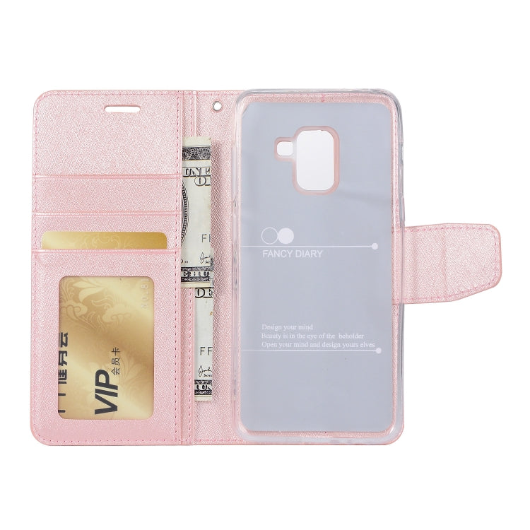 Silk Texture Horizontal Flip Leather Case for Galaxy A6+ (2018), with Holder & Card slots & Wallet & Photo Frame