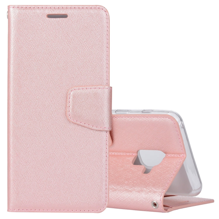 Silk Texture Horizontal Flip Leather Case for Galaxy A6+ (2018), with Holder & Card slots & Wallet & Photo Frame