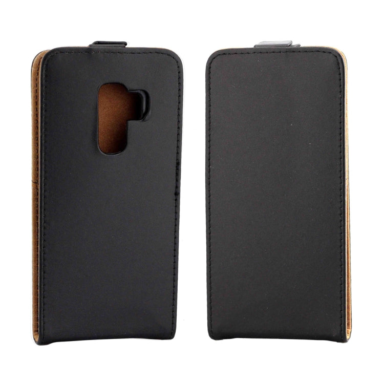 Business Style Vertical Flip TPU Leather Case  for Galaxy S9 , with Card Slot (Black)