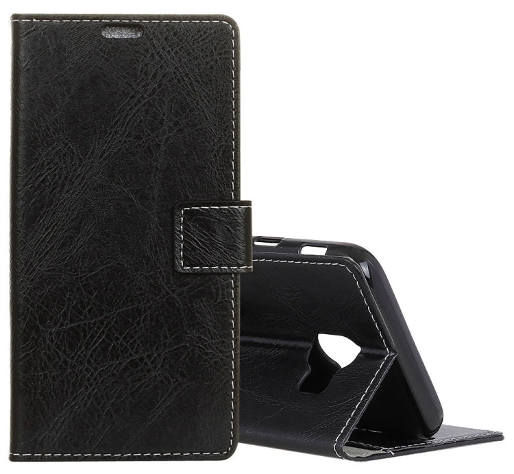 Retro Crazy Horse Texture Horizontal Flip Leather Case for Galaxy J4 (2018)