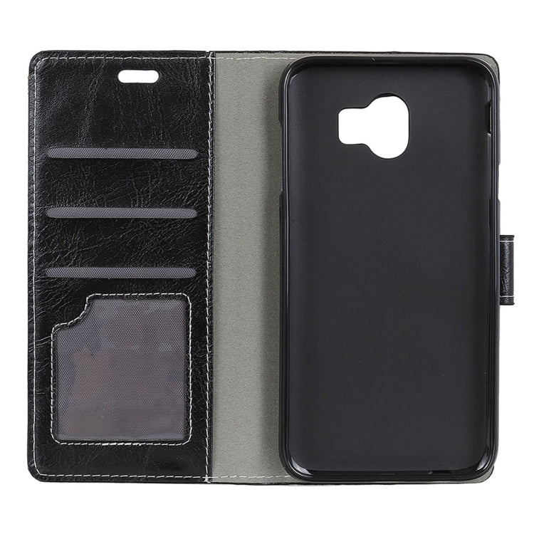 Retro Crazy Horse Texture Horizontal Flip Leather Case for Galaxy J4 (2018)