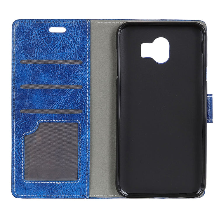 Retro Crazy Horse Texture Horizontal Flip Leather Case for Galaxy J4 (2018)