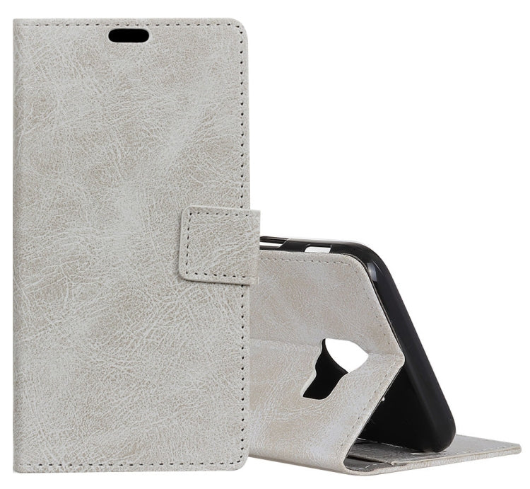 Retro Crazy Horse Texture Horizontal Flip Leather Case for Galaxy J4 (2018)