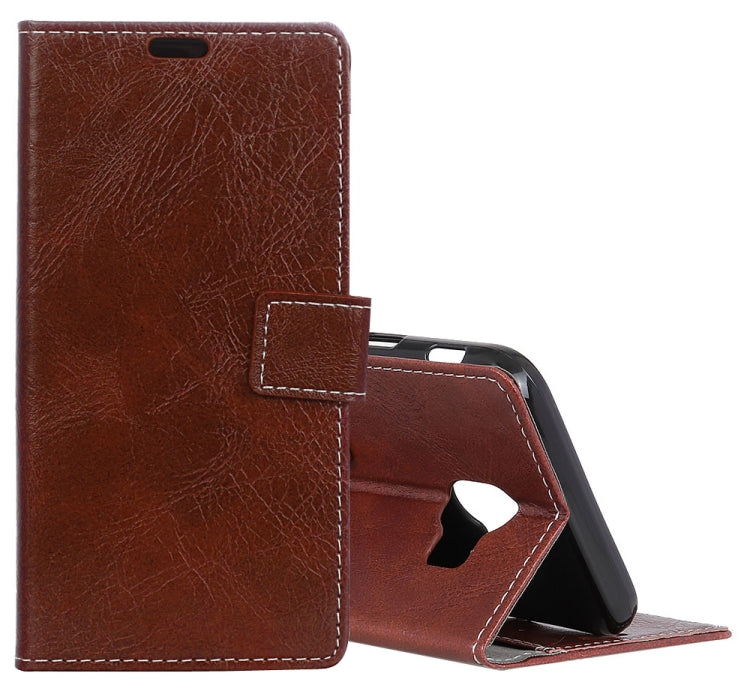 Retro Crazy Horse Texture Horizontal Flip Leather Case for Galaxy J4 (2018)