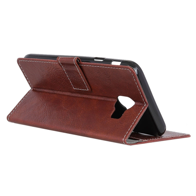 Retro Crazy Horse Texture Horizontal Flip Leather Case for Galaxy J4 (2018)