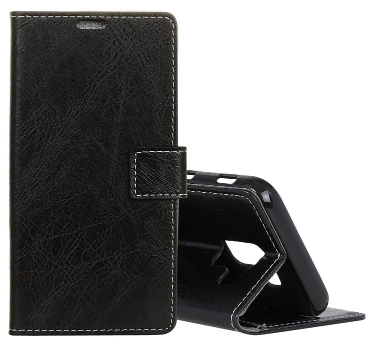 Retro Crazy Horse Texture Horizontal Flip Leather Case for Galaxy J6 (2018)(EU Version), with Holder & Card Slots & Wallet & Photo Frame