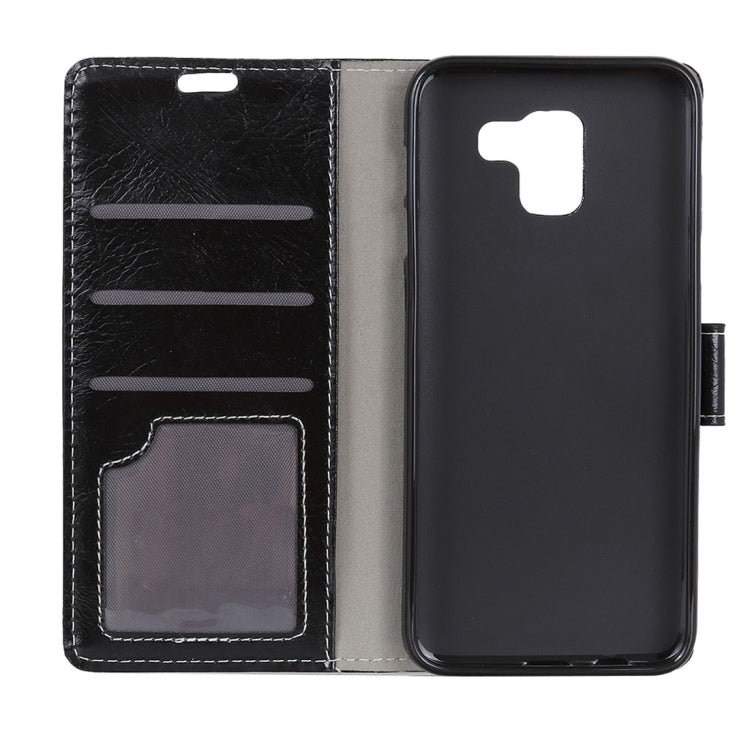 Retro Crazy Horse Texture Horizontal Flip Leather Case for Galaxy J6 (2018)(EU Version), with Holder & Card Slots & Wallet & Photo Frame