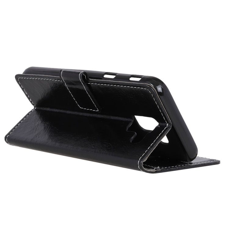 Retro Crazy Horse Texture Horizontal Flip Leather Case for Galaxy J6 (2018)(EU Version), with Holder & Card Slots & Wallet & Photo Frame
