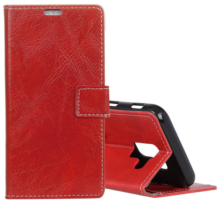 Retro Crazy Horse Texture Horizontal Flip Leather Case for Galaxy J6 (2018)(EU Version), with Holder & Card Slots & Wallet & Photo Frame