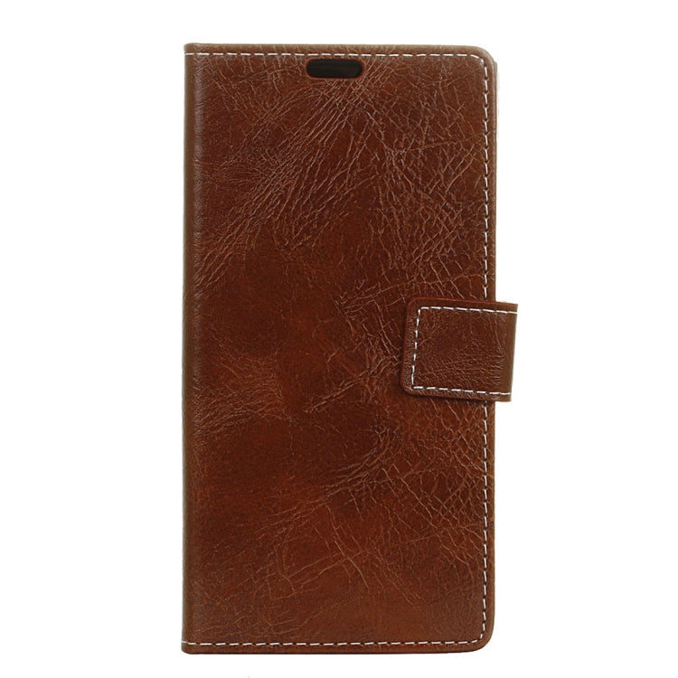 Retro Crazy Horse Texture Horizontal Flip Leather Case for Galaxy J6 (2018)(EU Version), with Holder & Card Slots & Wallet & Photo Frame