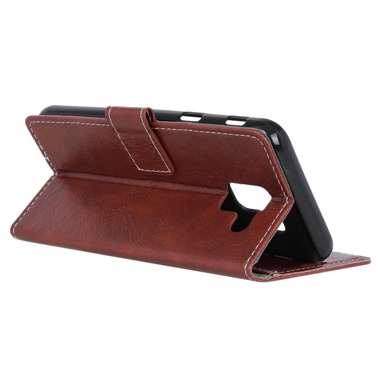 Retro Crazy Horse Texture Horizontal Flip Leather Case for Galaxy J6 (2018)(EU Version), with Holder & Card Slots & Wallet & Photo Frame