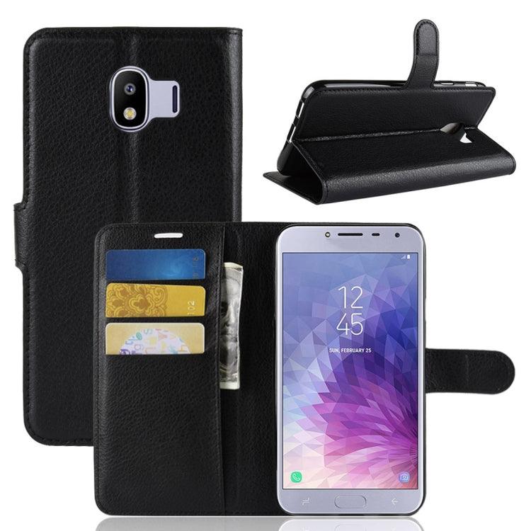Litchi Texture Horizontal Flip Leather Case for Galaxy J4 (2018) (EU Version), with Wallet & Holder & Card Slots