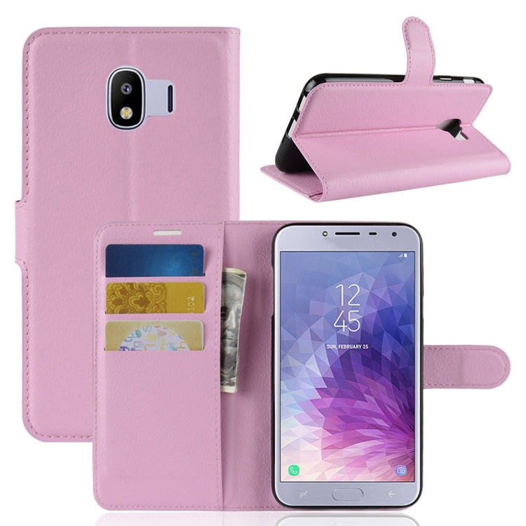 Litchi Texture Horizontal Flip Leather Case for Galaxy J4 (2018) (EU Version), with Wallet & Holder & Card Slots