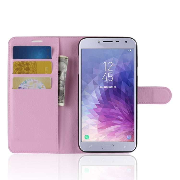 Litchi Texture Horizontal Flip Leather Case for Galaxy J4 (2018) (EU Version), with Wallet & Holder & Card Slots