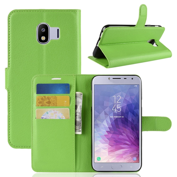 Litchi Texture Horizontal Flip Leather Case for Galaxy J4 (2018) (EU Version), with Wallet & Holder & Card Slots