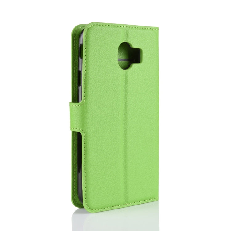 Litchi Texture Horizontal Flip Leather Case for Galaxy J4 (2018) (EU Version), with Wallet & Holder & Card Slots