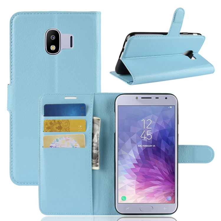 Litchi Texture Horizontal Flip Leather Case for Galaxy J4 (2018) (EU Version), with Wallet & Holder & Card Slots