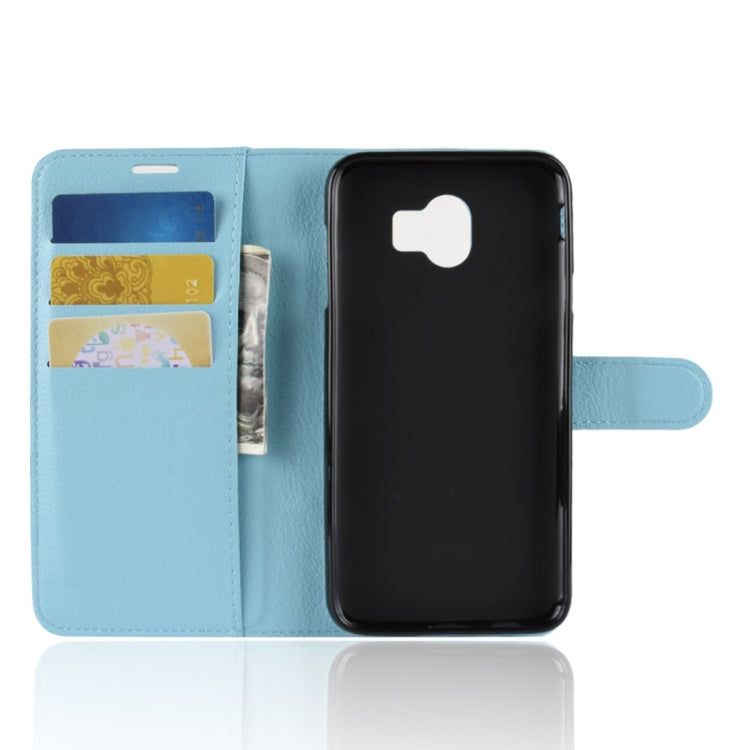 Litchi Texture Horizontal Flip Leather Case for Galaxy J4 (2018) (EU Version), with Wallet & Holder & Card Slots