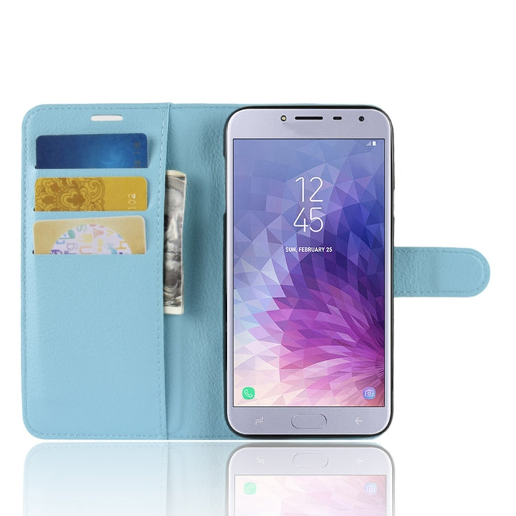 Litchi Texture Horizontal Flip Leather Case for Galaxy J4 (2018) (EU Version), with Wallet & Holder & Card Slots