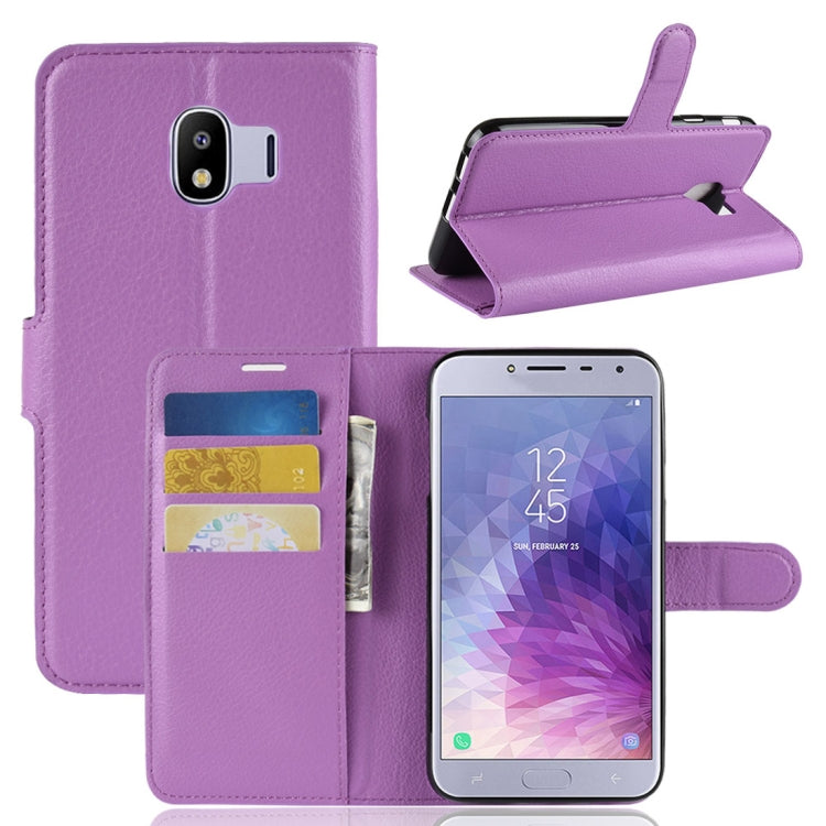 Litchi Texture Horizontal Flip Leather Case for Galaxy J4 (2018) (EU Version), with Wallet & Holder & Card Slots