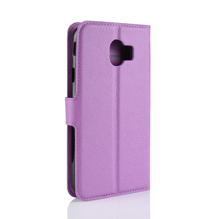Litchi Texture Horizontal Flip Leather Case for Galaxy J4 (2018) (EU Version), with Wallet & Holder & Card Slots