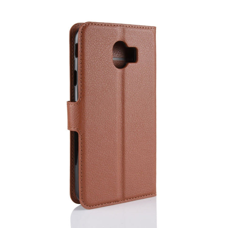 Litchi Texture Horizontal Flip Leather Case for Galaxy J4 (2018) (EU Version), with Wallet & Holder & Card Slots