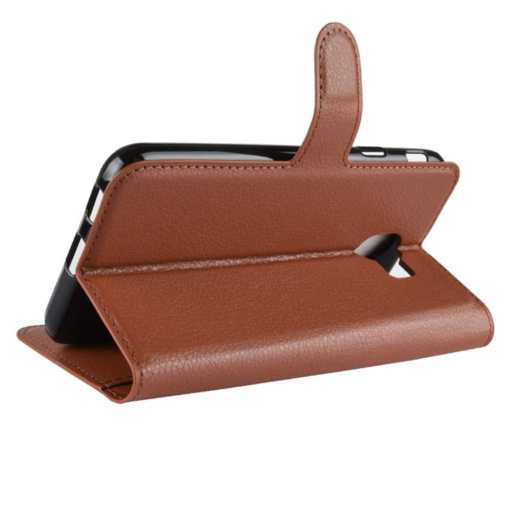 Litchi Texture Horizontal Flip Leather Case for Galaxy J4 (2018) (EU Version), with Wallet & Holder & Card Slots