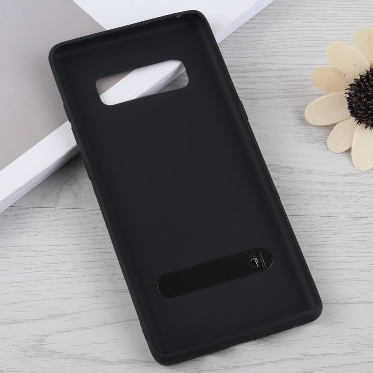 TOTUDESIGN Slim Series Carbon Fiber Texture TPU Case for Galaxy Note 8, with Holder