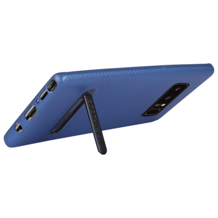 TOTUDESIGN Slim Series Carbon Fiber Texture TPU Case for Galaxy Note 8, with Holder