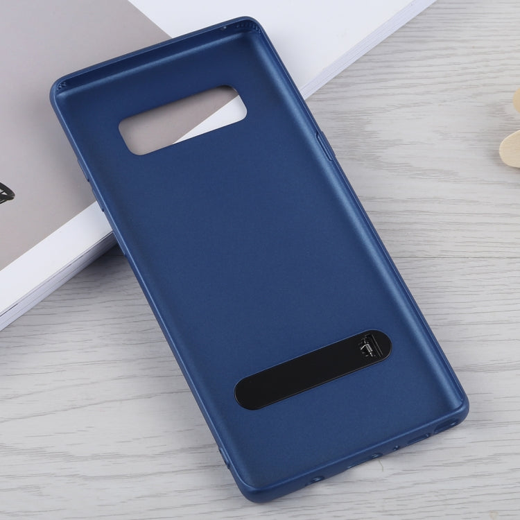 TOTUDESIGN Slim Series Carbon Fiber Texture TPU Case for Galaxy Note 8, with Holder