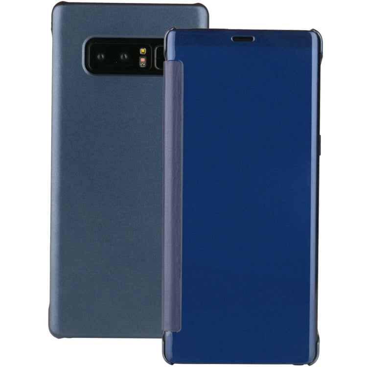 For Galaxy Note 8 UV Style PC + PVC High Transparency Frosted Horizontal Flip Leather Case with SmartStay