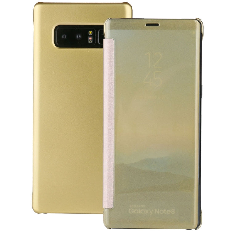 For Galaxy Note 8 UV Style PC + PVC High Transparency Frosted Horizontal Flip Leather Case with SmartStay
