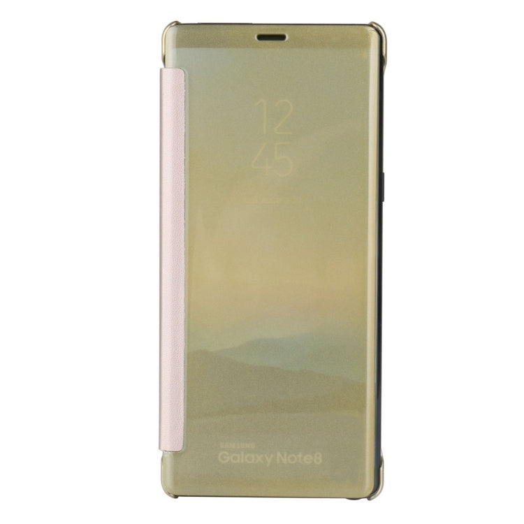 For Galaxy Note 8 UV Style PC + PVC High Transparency Frosted Horizontal Flip Leather Case with SmartStay