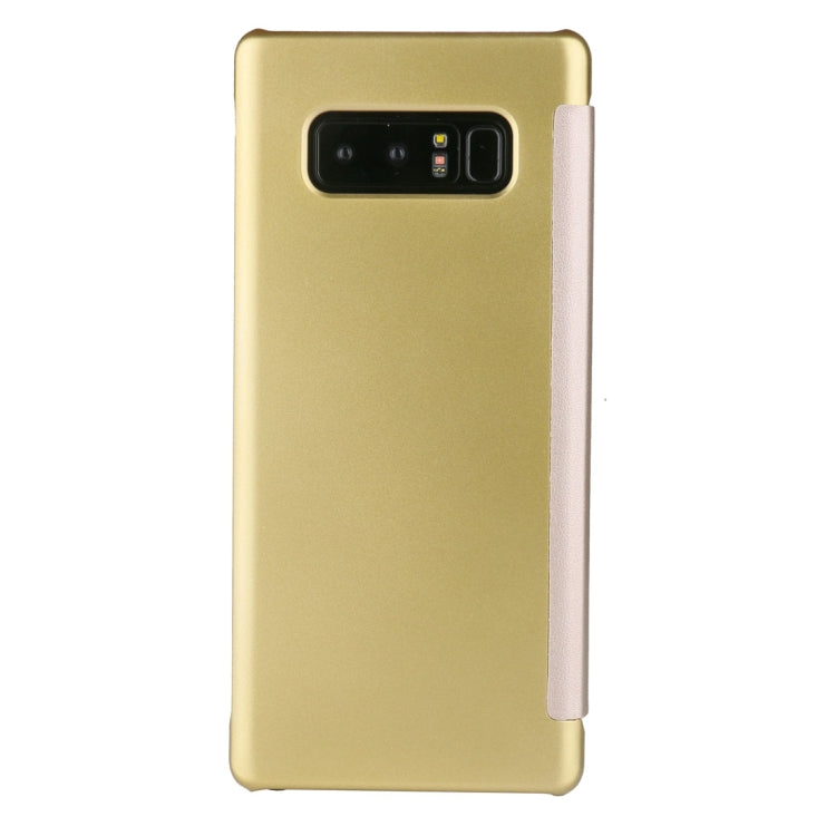 For Galaxy Note 8 UV Style PC + PVC High Transparency Frosted Horizontal Flip Leather Case with SmartStay