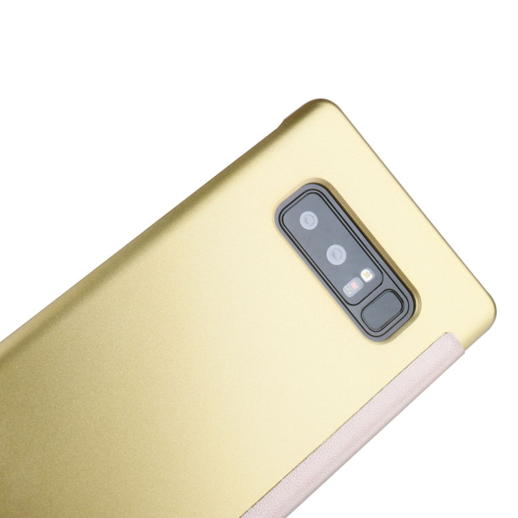 For Galaxy Note 8 UV Style PC + PVC High Transparency Frosted Horizontal Flip Leather Case with SmartStay
