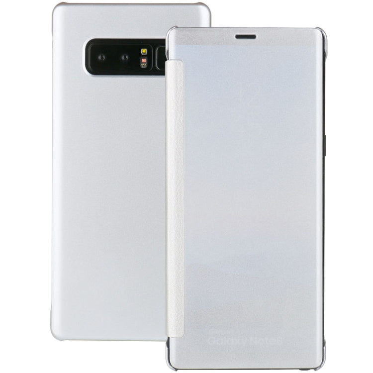 For Galaxy Note 8 UV Style PC + PVC High Transparency Frosted Horizontal Flip Leather Case with SmartStay