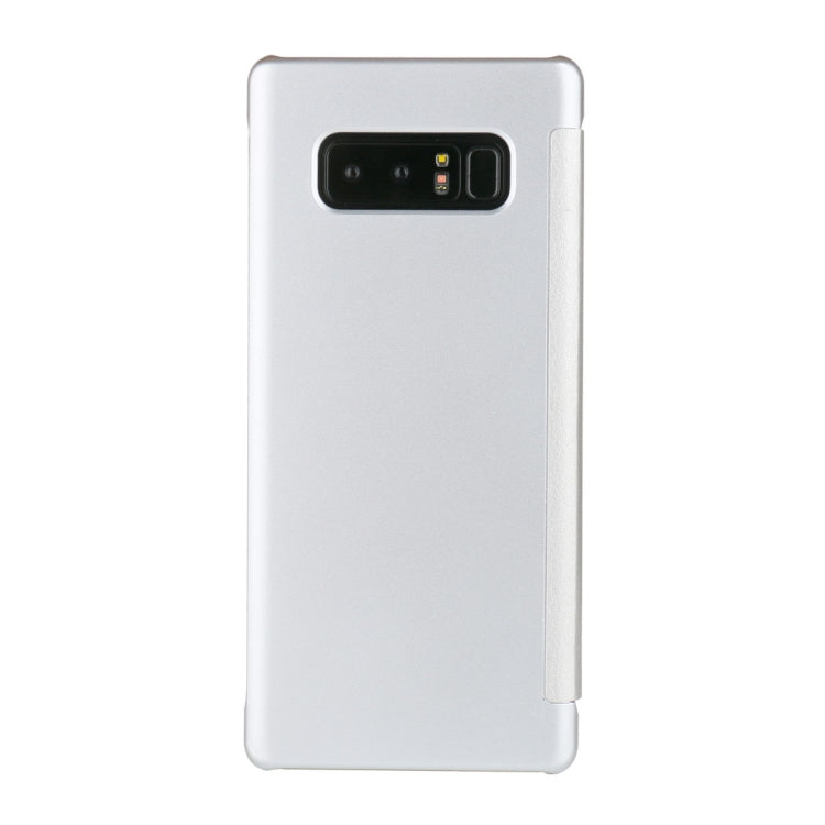 For Galaxy Note 8 UV Style PC + PVC High Transparency Frosted Horizontal Flip Leather Case with SmartStay