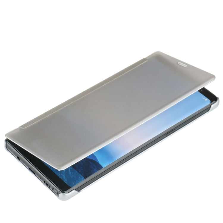 For Galaxy Note 8 UV Style PC + PVC High Transparency Frosted Horizontal Flip Leather Case with SmartStay