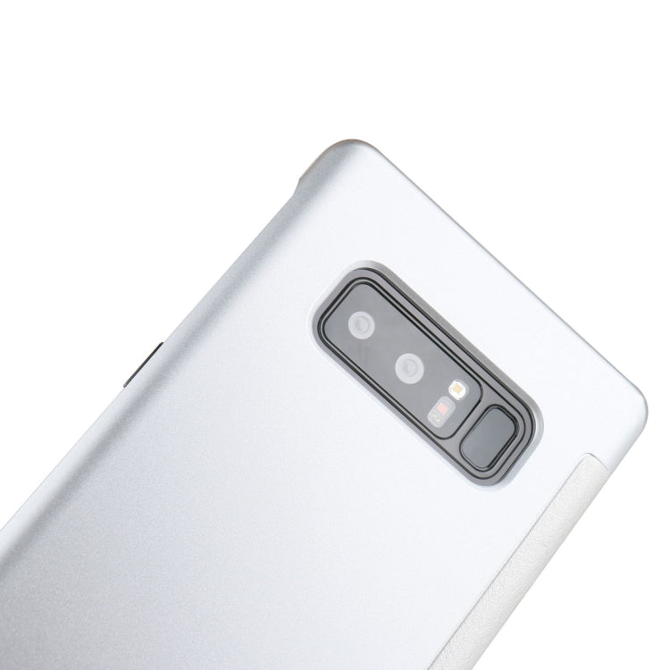 For Galaxy Note 8 UV Style PC + PVC High Transparency Frosted Horizontal Flip Leather Case with SmartStay