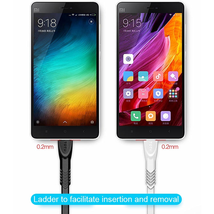 TOTUDESIGN 1m 2.1A TPE USB to Micro USB Data Sync Charge Cable, For Galaxy, Huawei, Xiaomi, LG, HTC and Other Smart Phones