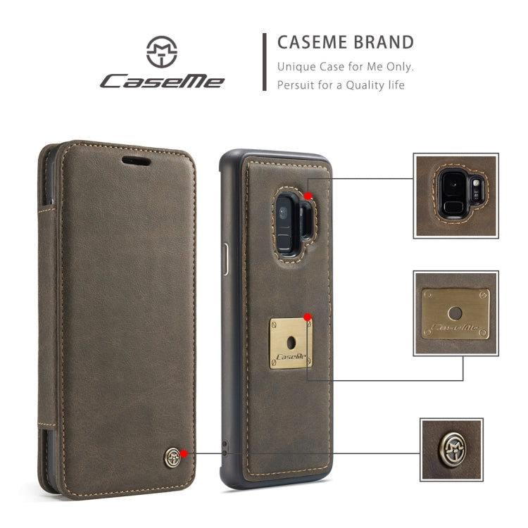 CaseMe H2  Litchi Texture Horizontal Flip Detachable Magnetic Case for Galaxy S9ï¼Œ