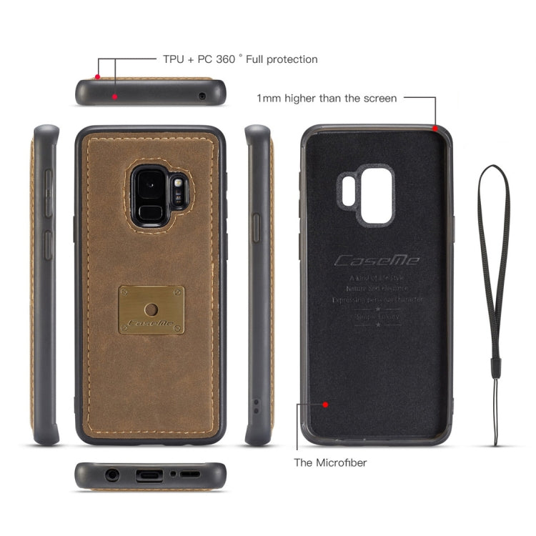 CaseMe H2  Litchi Texture Horizontal Flip Detachable Magnetic Case for Galaxy S9ï¼Œ